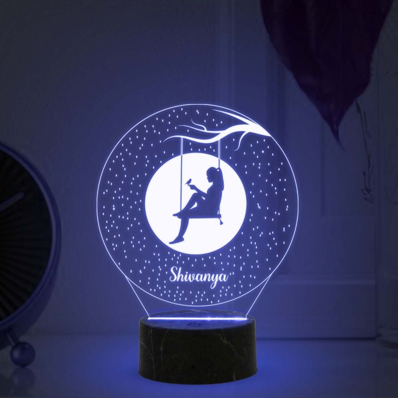 Personalized Night Light with Multicolored Light Customized with Name Gift For Friend